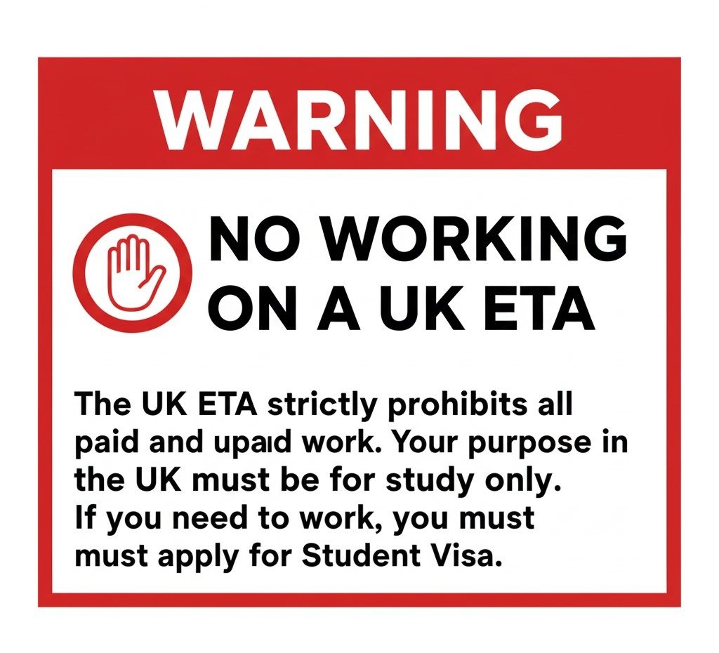 UK ETA for Malaysian Students: The 2025 Guide (When You Need It vs. a Student Visa) 2 The Most Important Rule Can You Work While Studying on an ETA