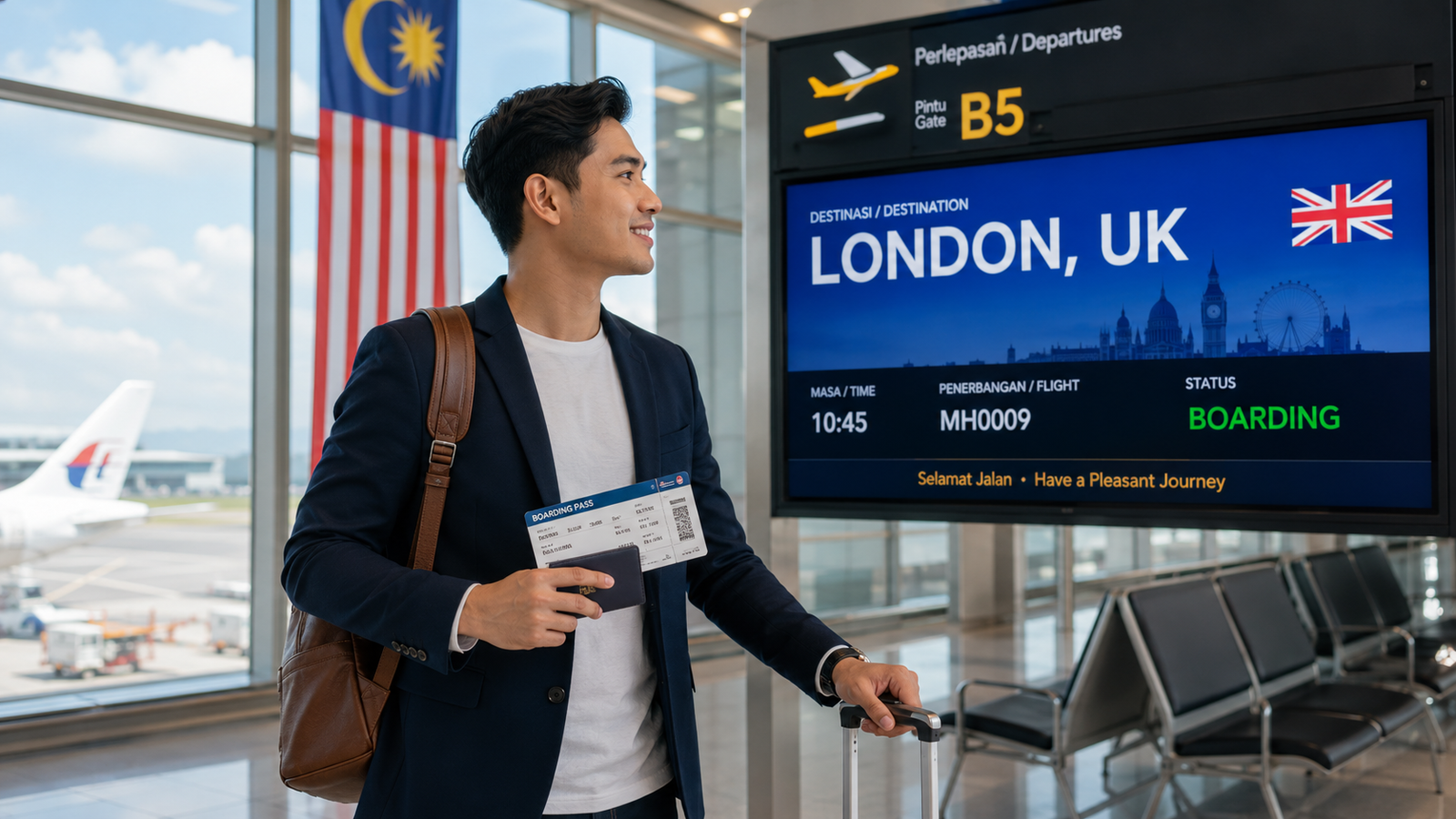 London Departure Gate B5